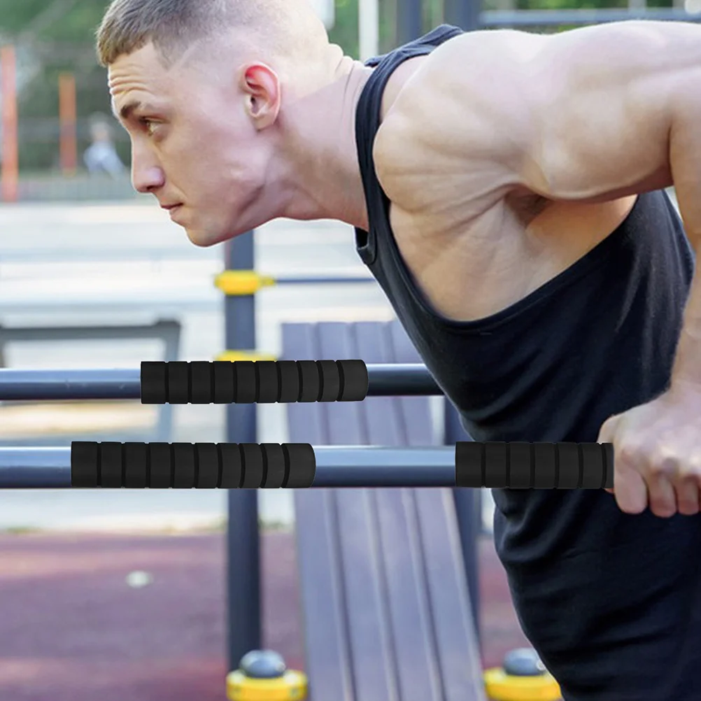 6 Buah Pegangan Tangan Spons yang Dapat Dilepas Aksesori Pull-Up Bar Anti-Selip Nyaman Pelindung untuk Senam Angkat Berat