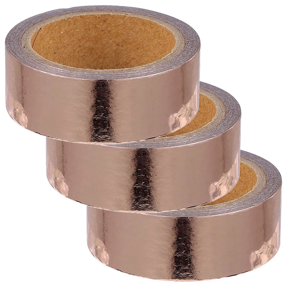 

2 Rolls Golden Foil Washi Tape DIY Craft Paper Decorative Sticker Self Adhesive Scrapbooking Supplies Metallic Tapes
