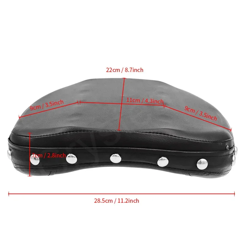 Universal Motorcycle Pillion Rear Backrest Sissy Bar Cushion Pad For Harley Honda Yamaha Suzuki Kawasaki Bobber Chopper Touring