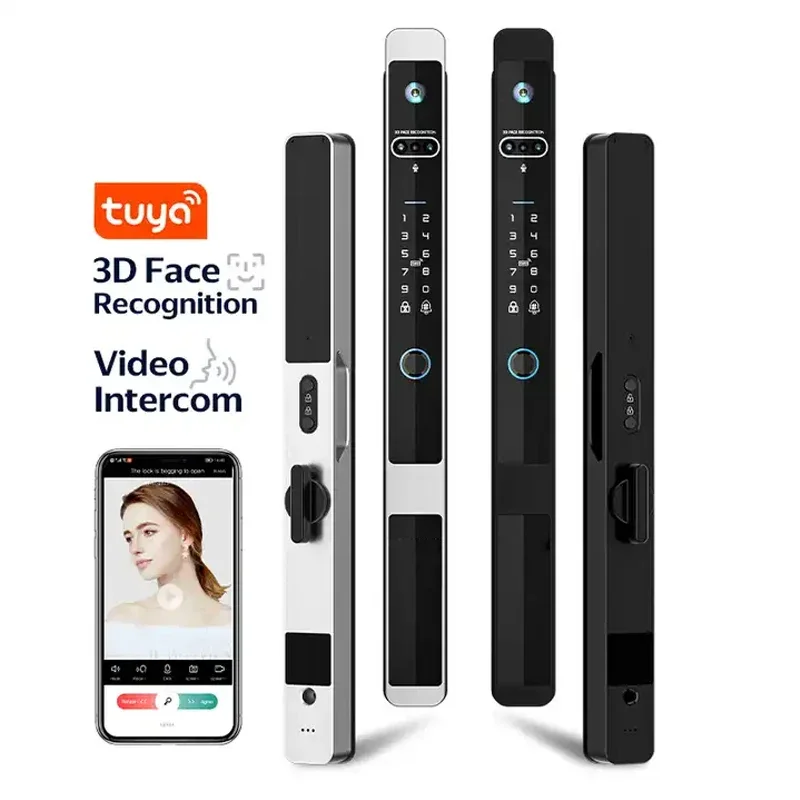 3D Face Recognition Digital Sliding Fingerprint Lock Cerradura Electronic Biometric Fully Automatic Smart Door Lock