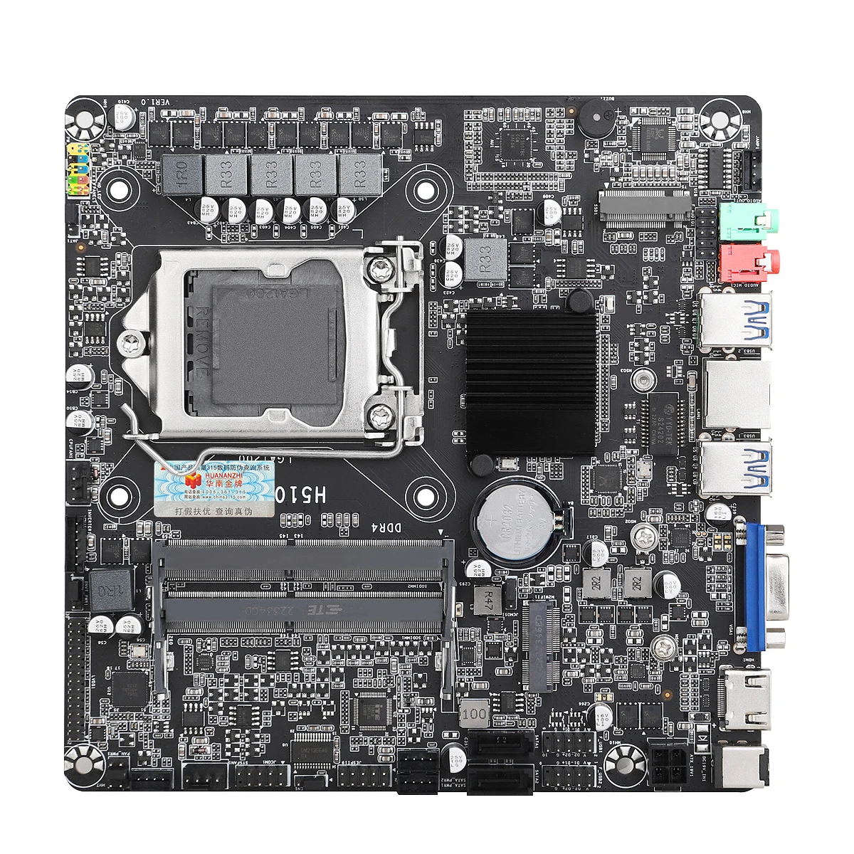 Imagem -02 - Placa-mãe Huananzhi-h510m i Itx Intel Lga 1200 Suporte Ddr4 2933 2666 2400 2133 M.2 Nvme Sata3.0