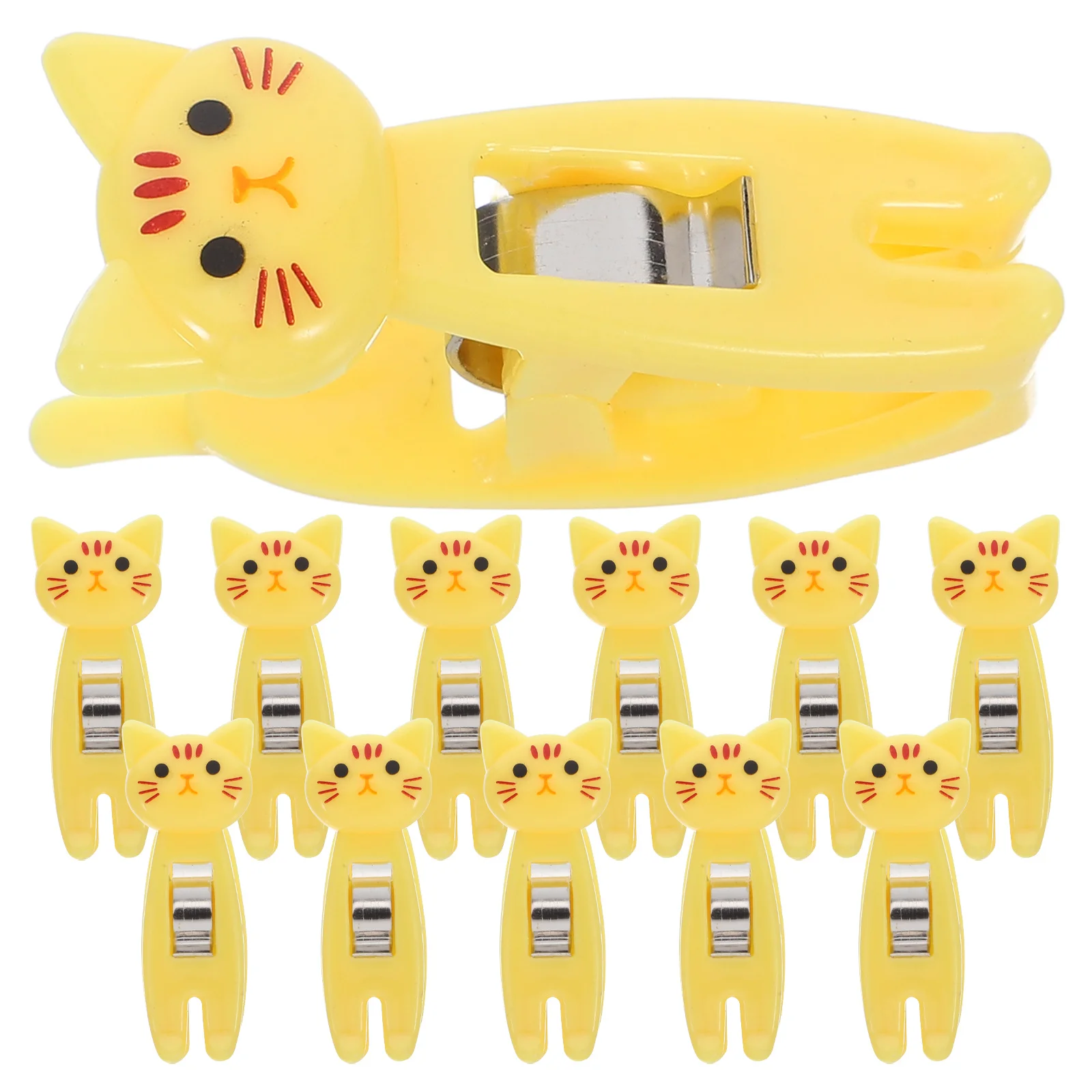 

12Pcs Cartoon Paper Clip Multi-Functional Memo Organizer Cute Desk Clips Snack Bag Sealers Office Home Travel Use