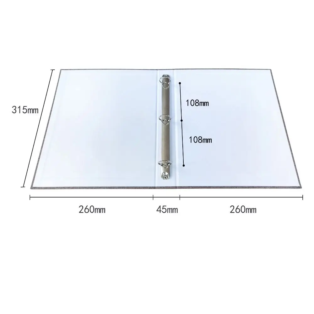 6 cartelle raccoglitori in plastica dal design semplice A4 11 fori tasche perforate etichetta con chiusura a scatto trasparente ufficio a fogli mobili