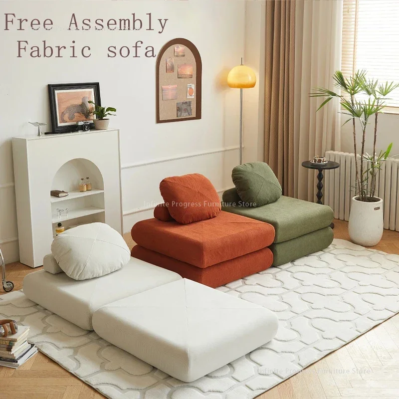 Fabric Sofa  Living Room Single Sofa  Sofa Bed  Creative Living Furniture Small Living Room Foldable Dual-use Folding Sofa Bed