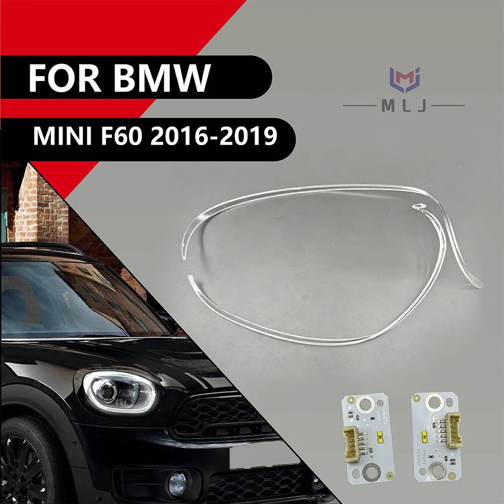 

For MINI F60 2016 2017 2018 2019 Headlight Chip DRL LED Turn Signal Chip Angel Eye Board Light Guide Tube Strip Car Accessories