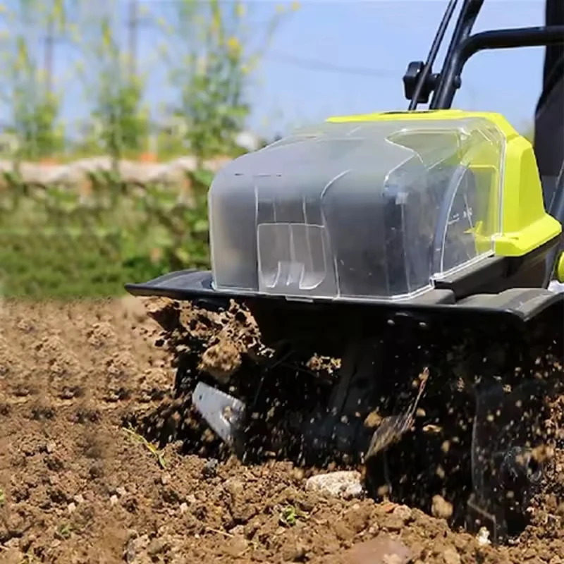 40V Power Saving Dual Battery Small Rotary Tiller Soil Plow Multifunctional Weeder Gardening Cultivator