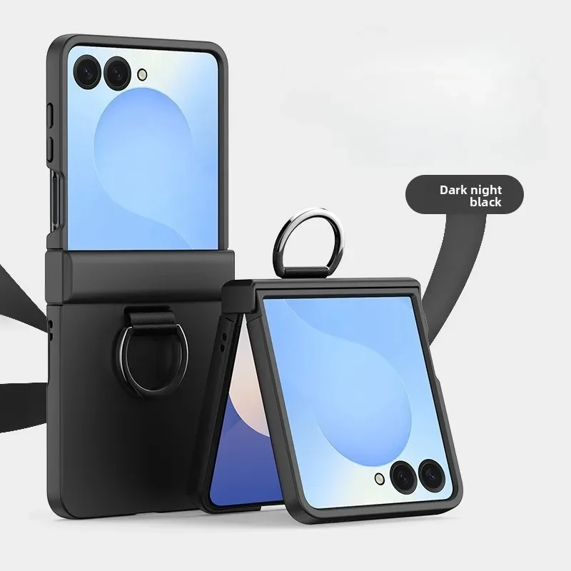 حافظة هاتف صلبة لهاتف سامسونج جالاكسي Z Flip 7 FE 6 5 4 3 ZFlip7 مع غطاء حماية بمفصلات حلقية