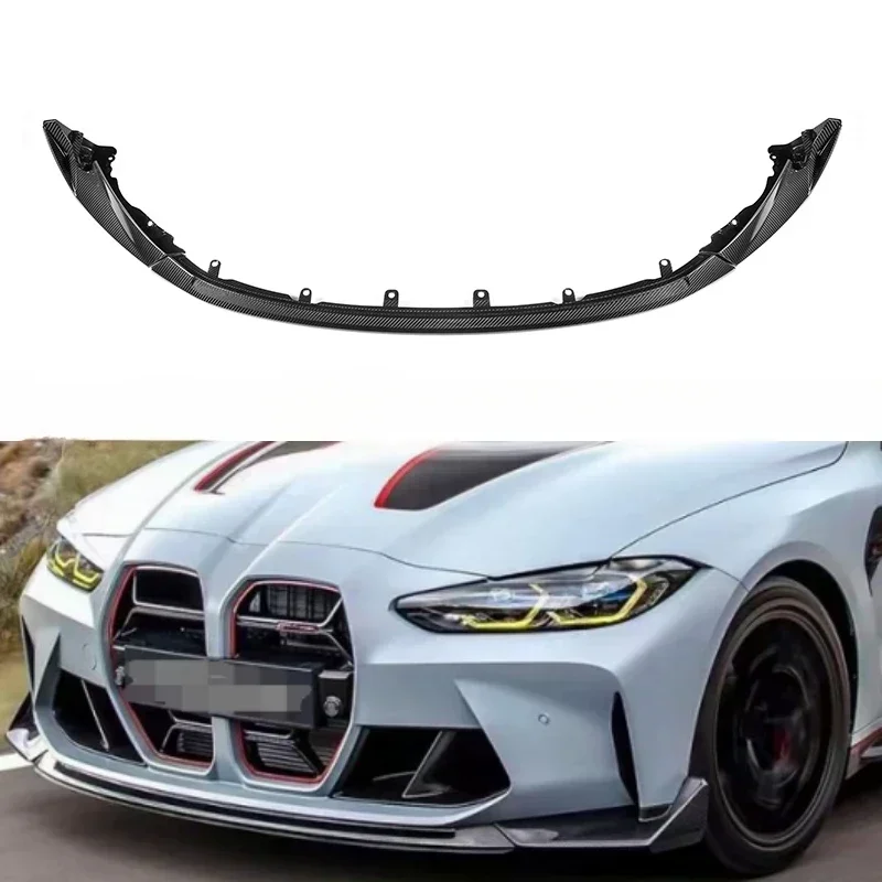 

New! For BMW CSL Style M3 G80 M4 G82 G83 Dry Carbon Fiber Front Bumper Lip Front Lip Spoiler Car Accessories Body Kits 2021+