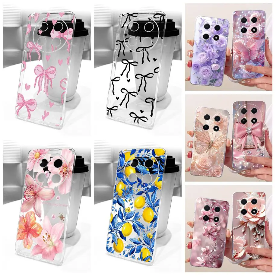 Чехол для Huawei Nova 12i 13i, чехол CTR-AL20 CTR-L81, новый модный мягкий силиконовый чехол с цветком для Huawei Enjoy 70 Pro Nova12i Shell