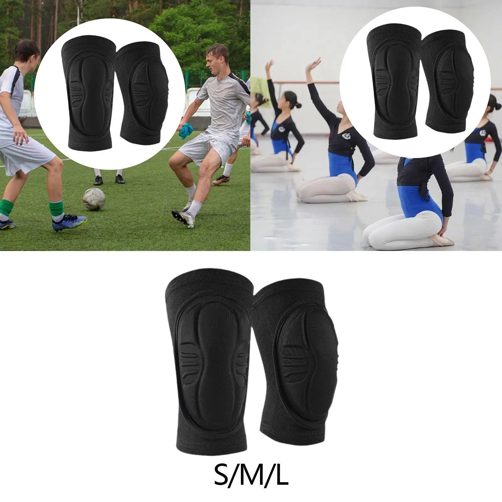 สนับเข่าป้องกัน 2 ชิ้น สวมใส่ง่าย นุ่มสบาย รองรับกระดูกสะบ้า สำหรับออกกำลังกาย วอลเลย์บอล นักเต้น ปั่นจักรยาน บาสเกตบอล