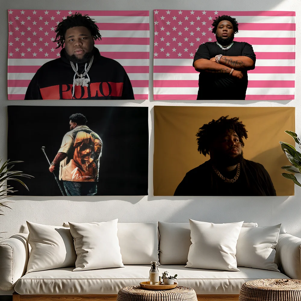 American Rapper Rod Wave flag Tapestries Outdoor Parties Bedrooms Living Rooms Dorm Rooms Wall Decor Banners Gifts