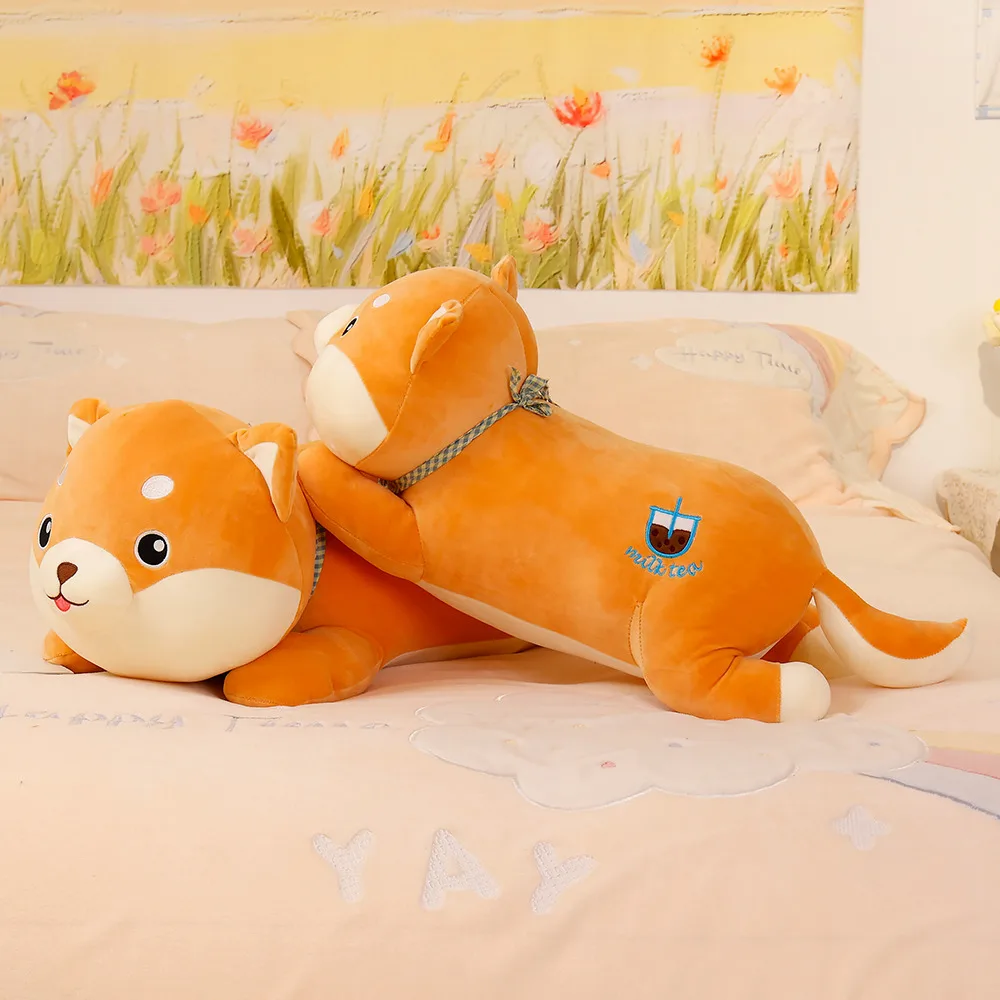 

40/65/90cm Cute Shiba Inu Dog Plush Long Pillow Kawaii Stuffed Animals Puppy Plushies Cushion Anime Soft Kids Toys Room Decor