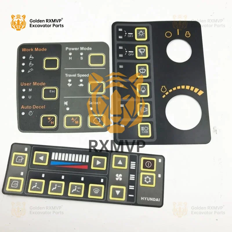 210LC-7 Plastic PVC PP PC Instrument Control Panel Car Dashboard Sticker excavator accessories for Hyundai