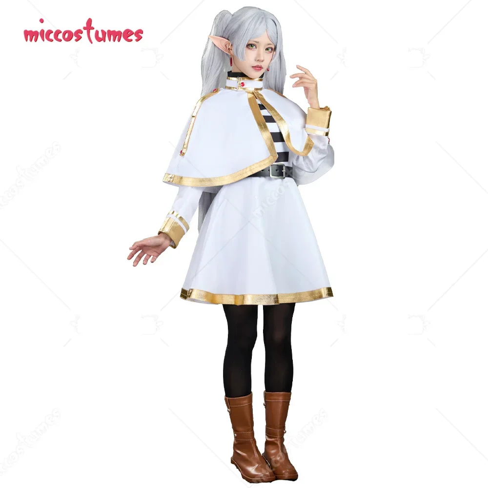 

Miccostumes Women's Cosplay Costume Dress and Cloak with Belt and Elf Ears