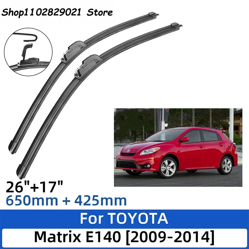 

2PCS For TOYOTA Matrix E140 2009-2014 26"+17"Front Rear Wiper Blades Windshield Windscreen Window Cutter Accessories 2009