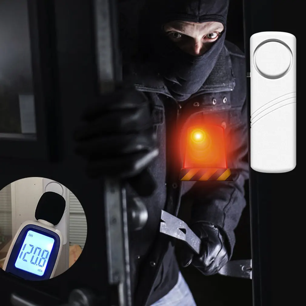 Alarma antirrobo Simple para puerta y ventana, alarma de seguridad inalámbrica multifunción, alarma de puerta activada magnética para seguridad del hogar