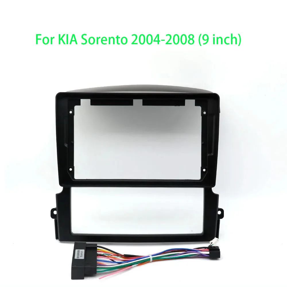 

Адаптер для аудиосистемы с большим экраном 9 дюймов, автомобильный радиоприемник, DVD-плеер, облицовка, рамка для KIA Sorento 2004-2008, комплект 2 Din для монтажа панели приборной панели