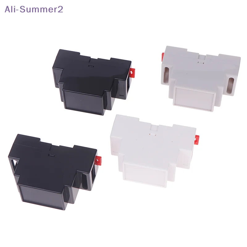 【Summer2】DIN Rail PLC Junction Box Plastic Electronics Box Project Case 4Colors 88x37x59mm 35-Rail Mounting Instrument Housing