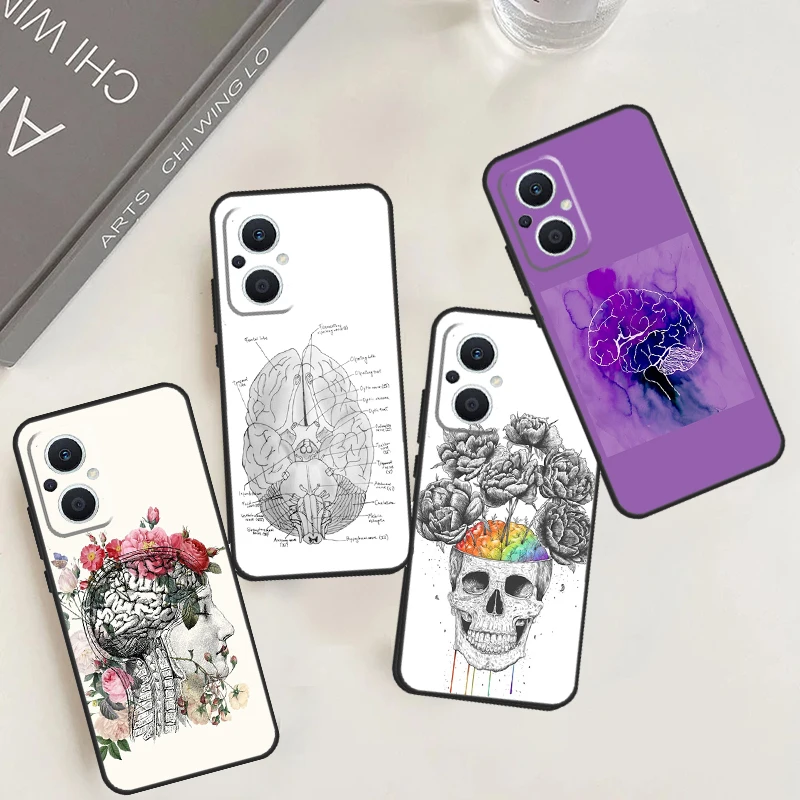 Anatomy Brain Case For OPPO Reno 5 Lite 8 4 6 7 10 Pro 4Z 5Z 8T OPPO Find X6 X5 Pro X2 Neo X3 Lite Cover