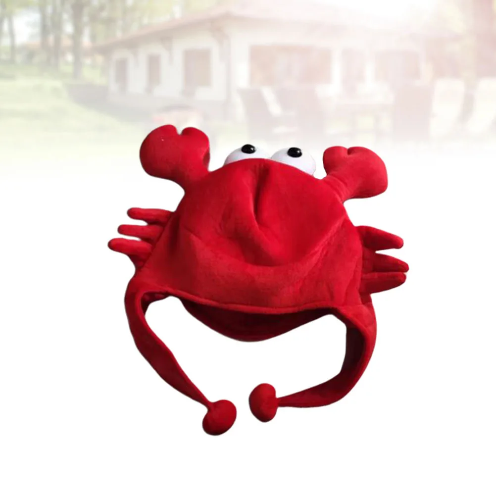 

Крабная шляпа, милый теплый головной убор для косплея, танцевальный фестиваль, реквизит для фотосессии, забавная вечерние праздничная шляпа с крабом, головной убор для косплея