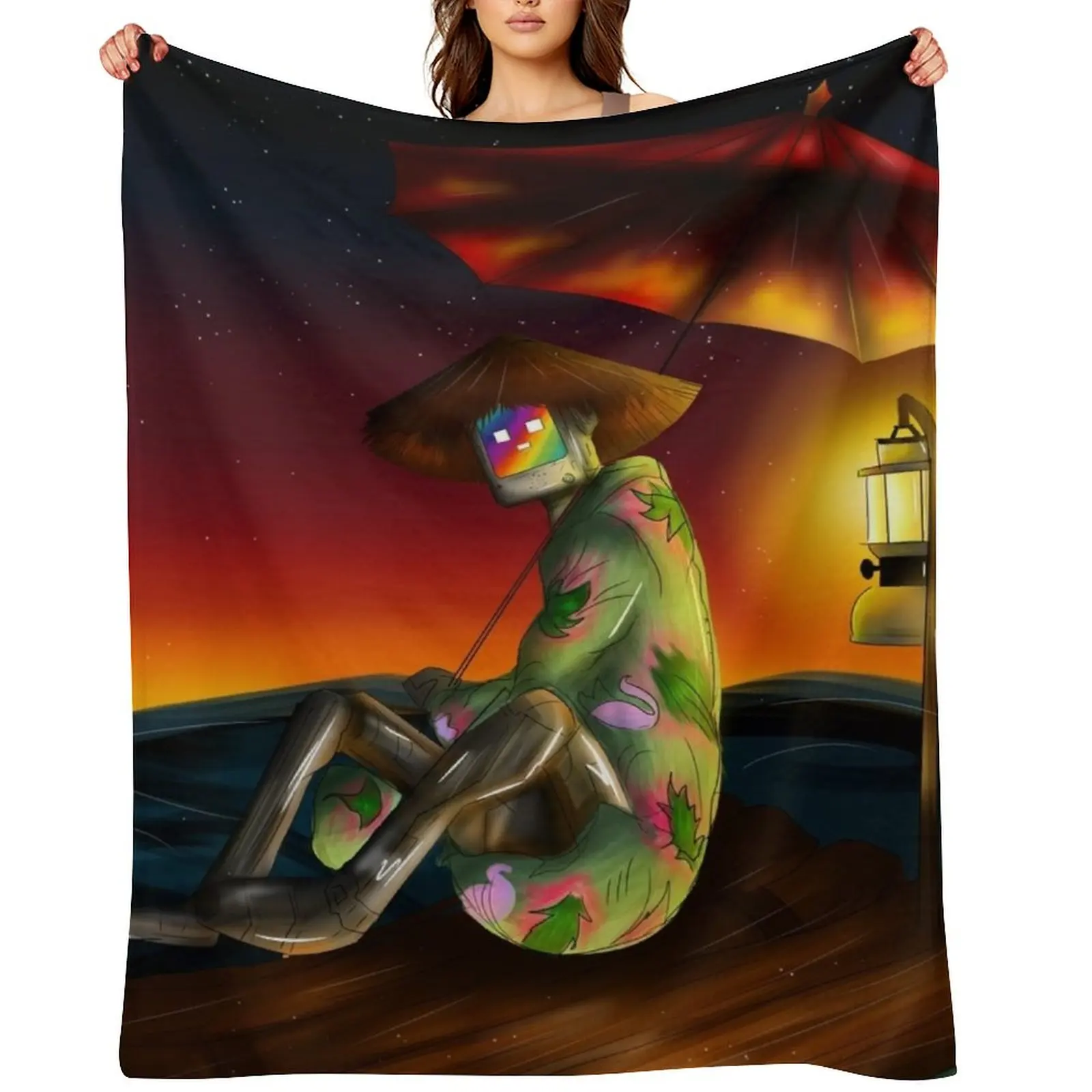 

Momo // Stray Throw Blanket Multi-Purpose Winter beds Bed For Sofa Thin Blankets