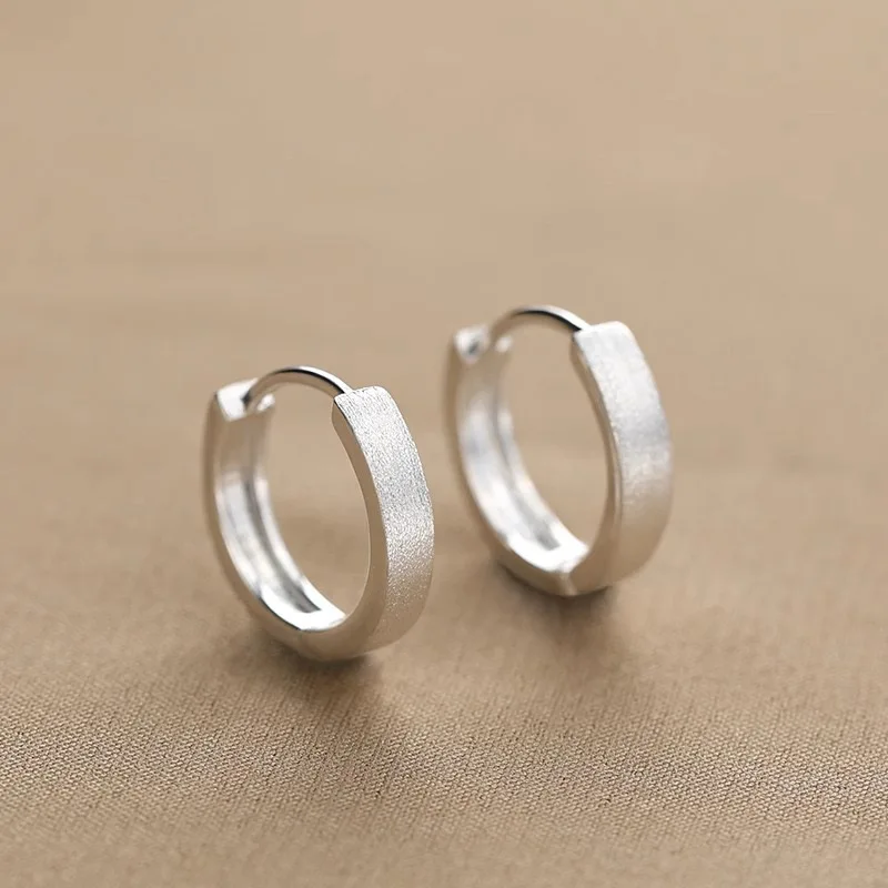 925 Sterling Silver Vintage Shinning Round Earrings Dla kobiet Modna biżuteria z kolczykami Zapobiegaj alergiom Akcesoria imprezowe Prezent