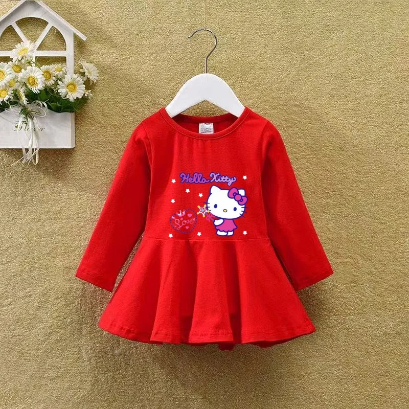 knee length dresses for ladies Tea Collection Hello Kitty Drop Waist Skirted Dress