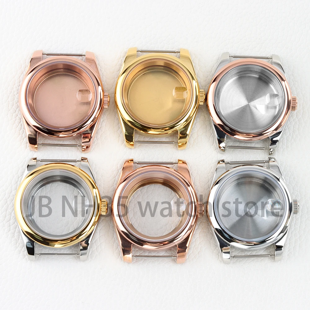 

Round Edge NH35 Case 36mm/39mm Sapphire Glass for DATEJUST NH35 NH36 Movement Solid 316L Stainless Steel 28.5mm Dial Waterproof