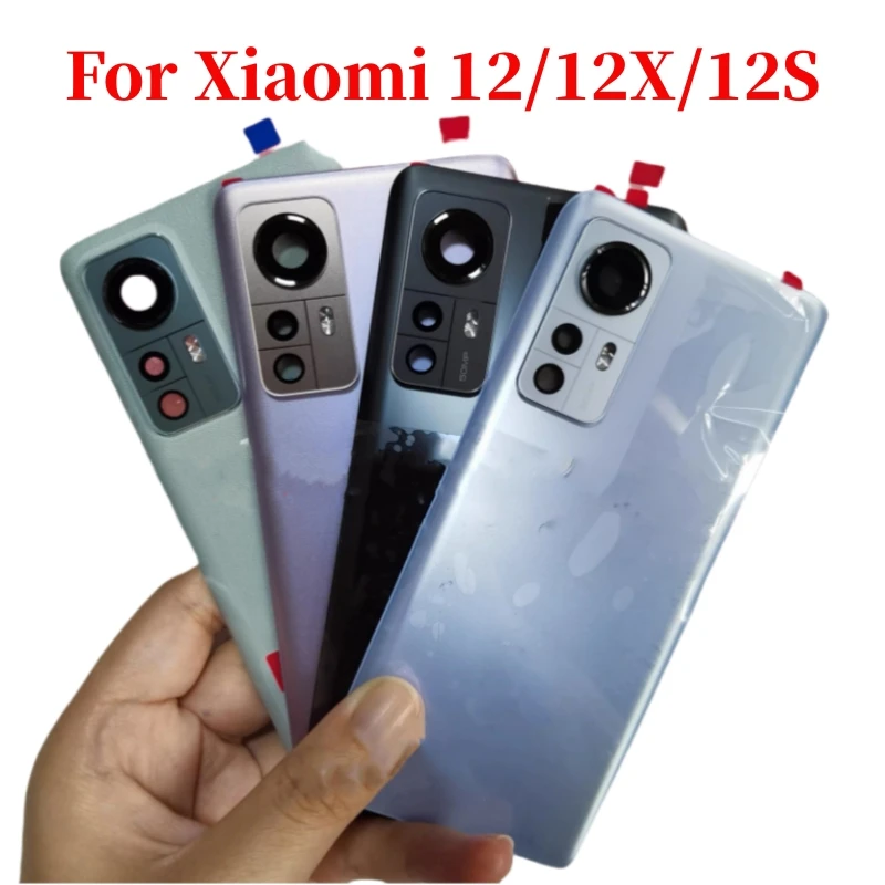 Image of AAA Rückseiten-Glasabdeckung für Xiaomi 12, Batterieabdeckung, Gehäuse, Schutzgehäuse für Xiaomi Mi12X, Rückabdeckung, Ersatz mit Logo