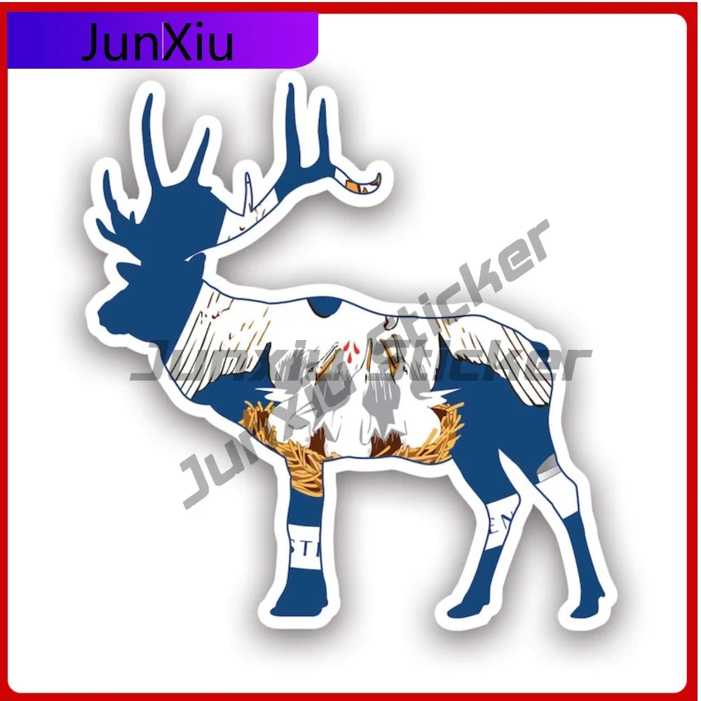 

Louisiana Deer Shaped Waterproof Fade Resistant Vintage For Laptop Car Body Helmet No Residue Easy Apply Accessories Funny