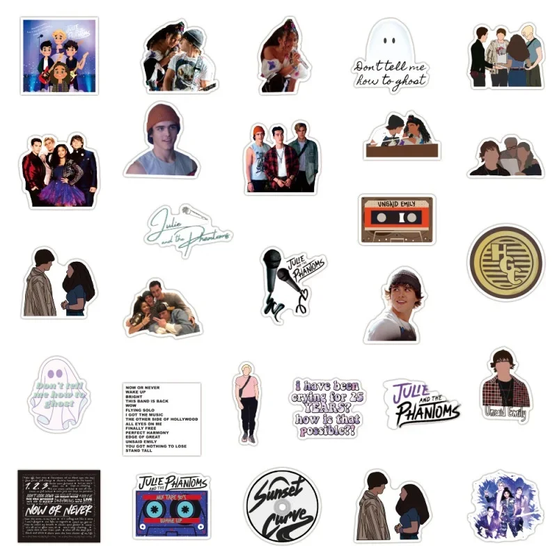 10/50/100pcs Hot TV Series Drama Julie and the Phantoms Stickers Drama Characters Waterproof Sticker Decal