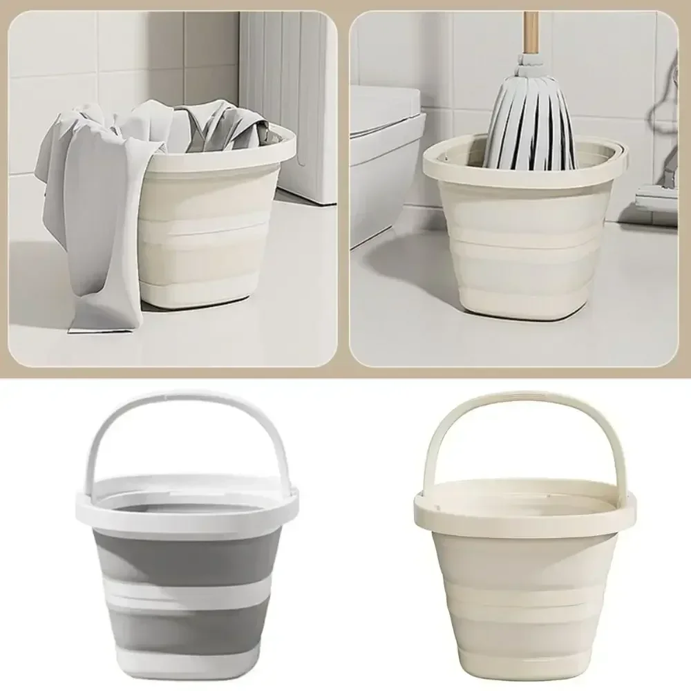 3L Silicone Collapsible Bucket Portable Folding Car Wash Bucket for Outdoor Fishing Travel Camping Household Storage