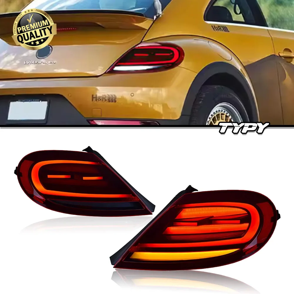 

Автомобильные аксессуары TYPY, светодиодный задний фонарь для VW Beetle 2013-2021, задние задние фонари в сборе, динамический свет запуска