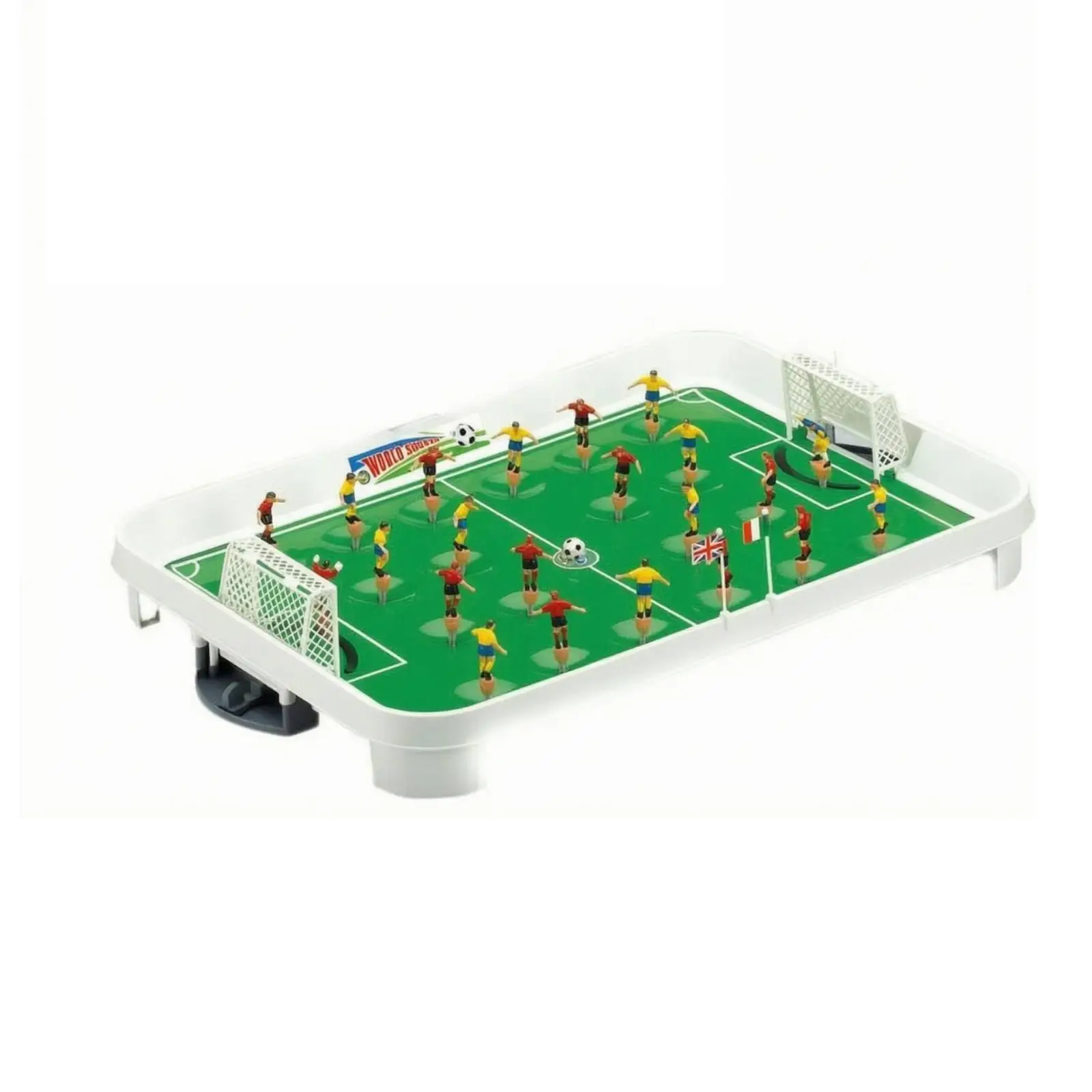 Mini Soccer Board Game Portable Football Table for Children Ages 4-6 with Raised Walls and Green Field
