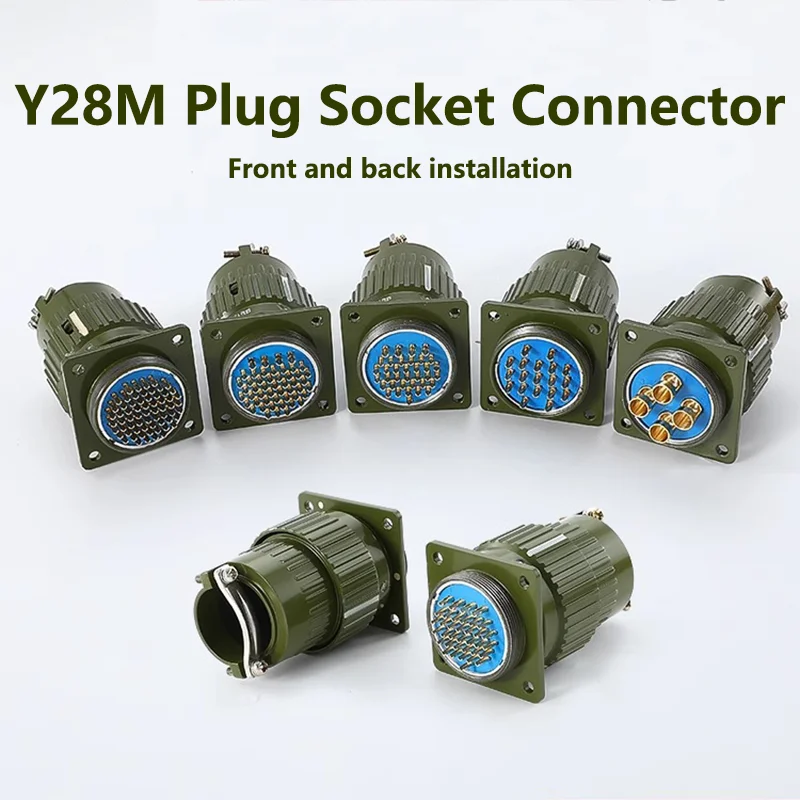 

YM28 Series 24 32 37 Pin Aviation Metal Plug Gold-Plated Connector Does Not Rust Anti-Corrosion Socket Y28M-24TK Y28M-24ZJ