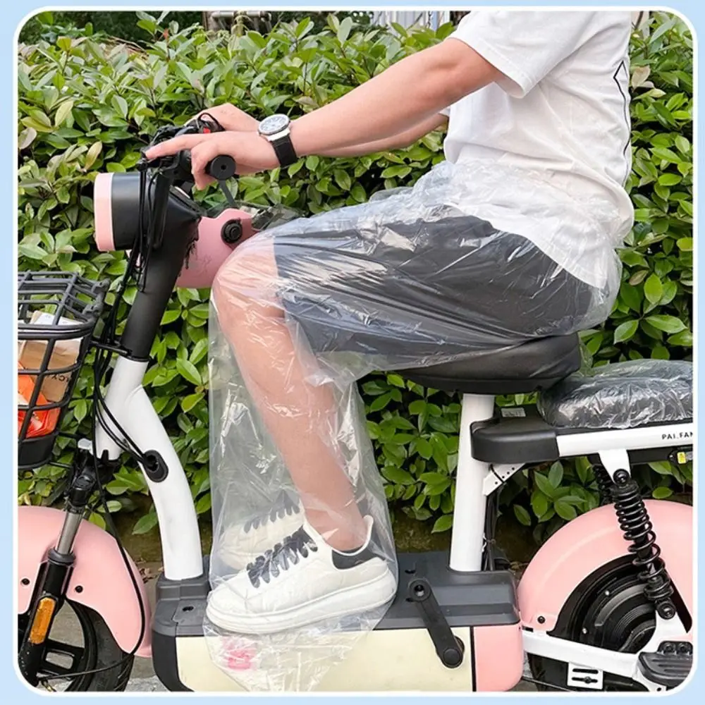 Travel Cycling Transparent Disposable Raincoat Thickened Waterproof Foot Wrap Rainpants Oil Resistant Foot Sealing Rain Pants