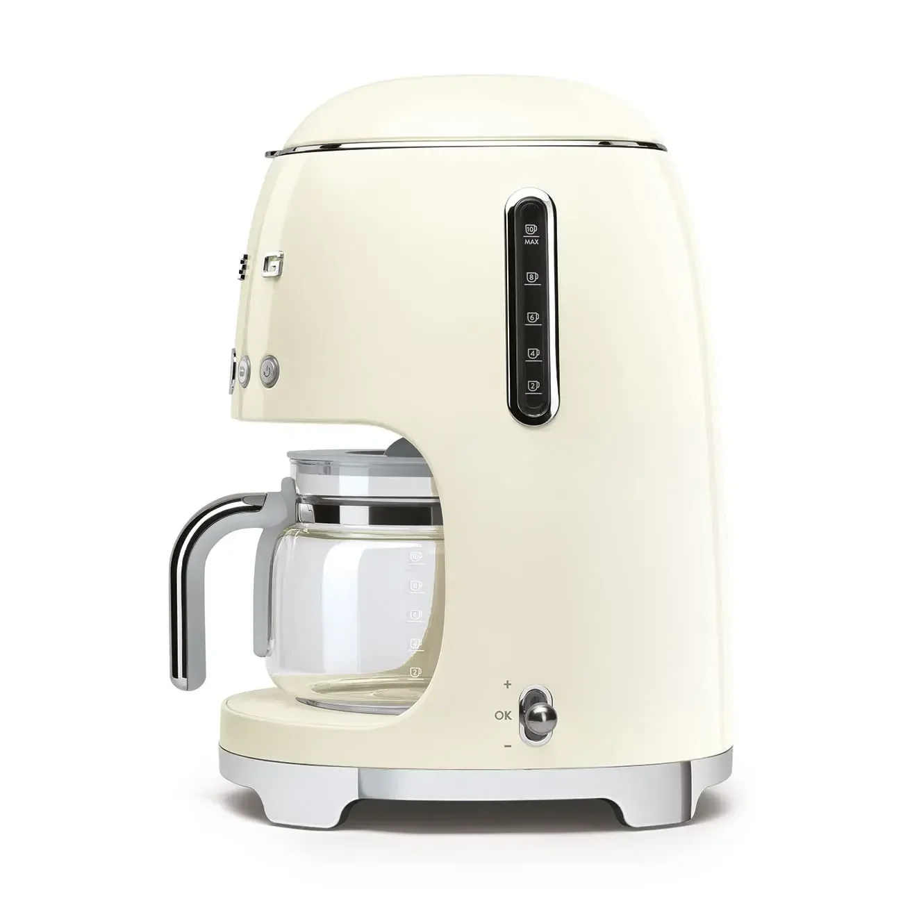 retro style coffee maker, 17.3x12.8x11.3, cream