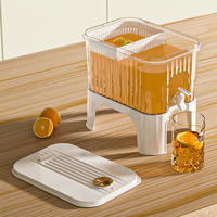 5L Cold Kettle with Faucet Refrigerator Juice Pitcher Home Plastic Beverage Dispenser for Iced Tea Lemonade Fridge Bar Party