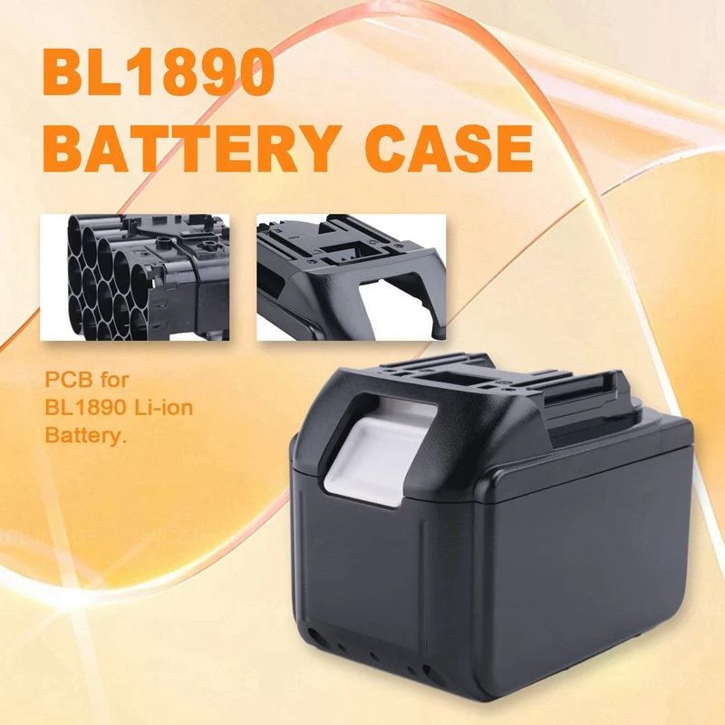 PORK-DIY BL1890 Чехол для аккумулятора PCB Защитная плата для зарядки Коробка для 18 В BL1860 9,0 Ач со светодиодным индикатором заряда батареи