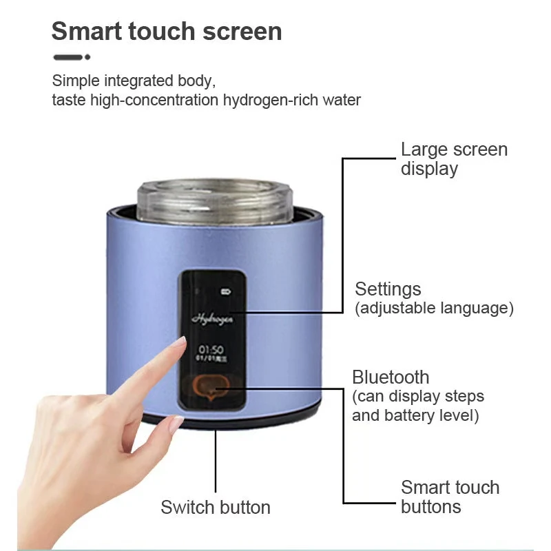 SPE PEM Tech مولد زجاجة مياه الهيدروجين 5000ppb كوب ماء غني بالهيدروجين المحمولة اليابان زجاجة مياه شعبية غنية بالهيدروجين #4