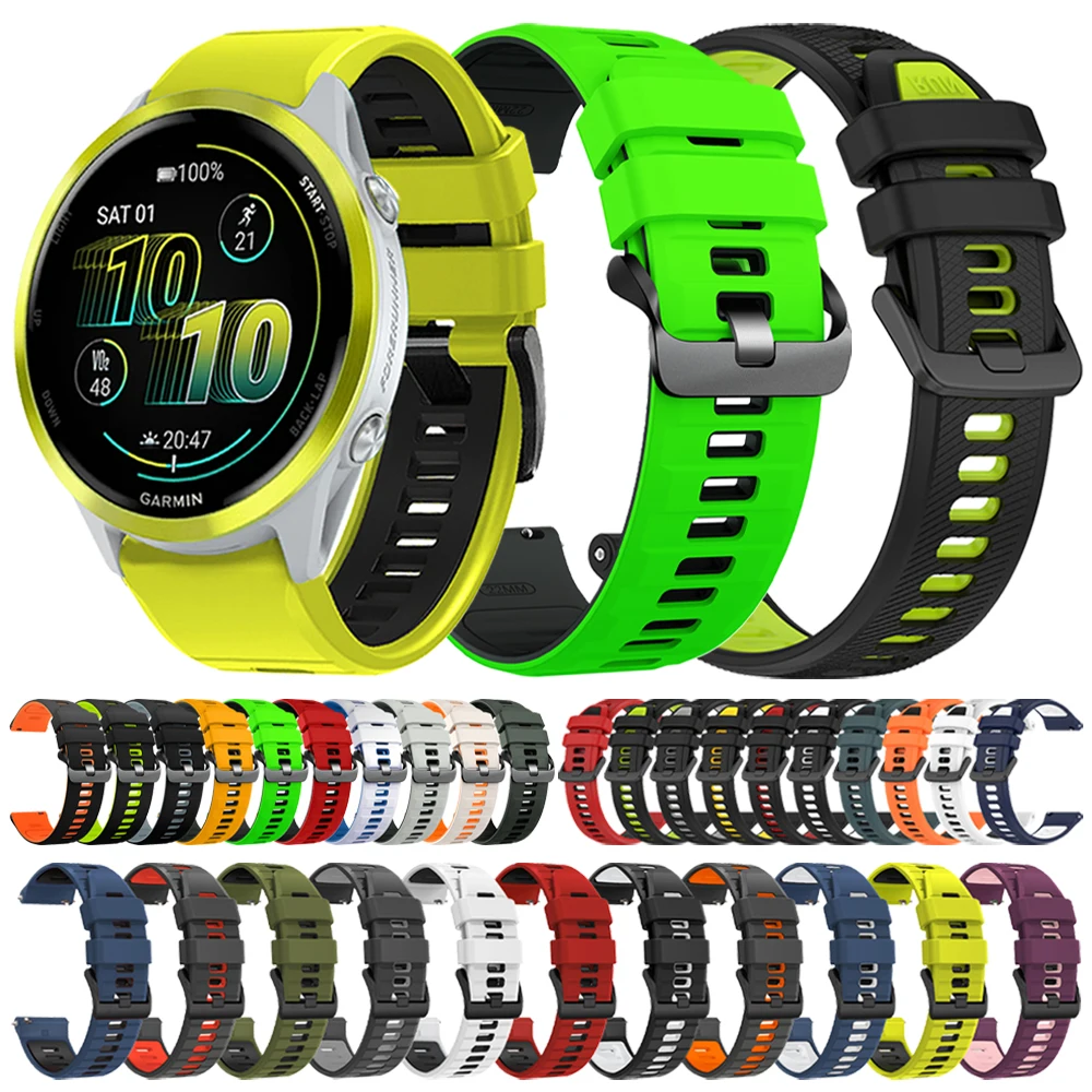 22mm Silikonarmband für Garmin Forerunner 265/255/570 47mm Uhrenarmband für Garmin Venu 4 3 2 Vivoactive 4 Sport Weiches Armband