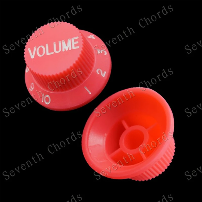 4 Stück Grüne Blaue Rote Rosa Farbige E-Gitarren-Drehknöpfe Potentiometer-Kappen Lautstärke-Ton Musikinstrument Zubehörteile – Detail 29