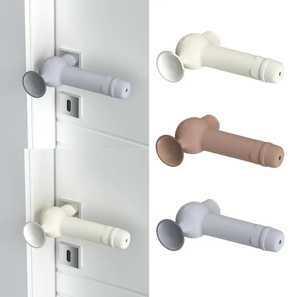 New Silicone Door Knob Cover Anti-collision Static-free Wall Protector Portable Useful Handle Sleeve Door