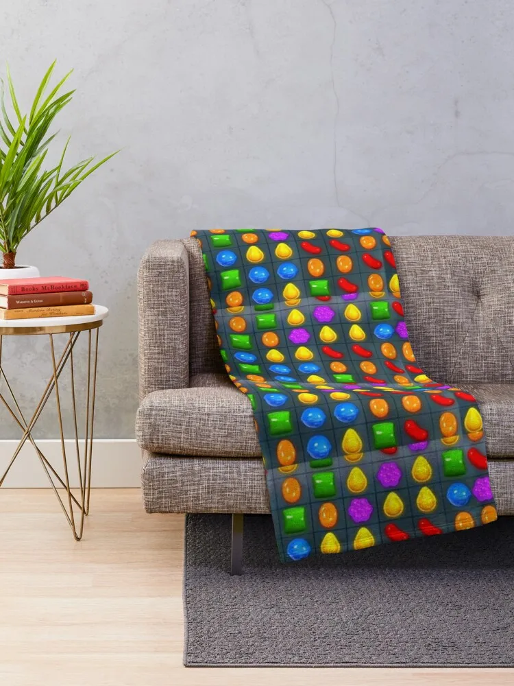 2022 All New candy crush Throw Blanket Camping Blanket Blanket For Sofa