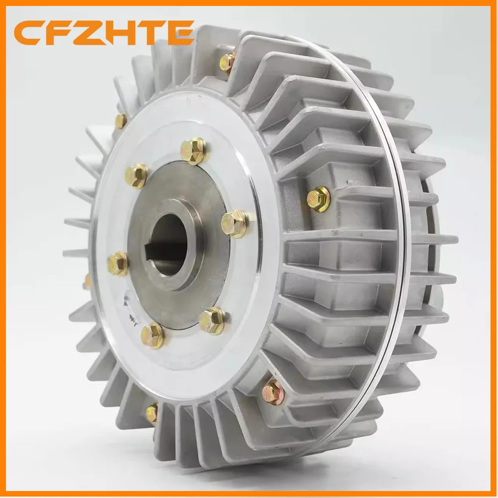 24V Shell Rotating Hollow Shaft Magnetic Powder Brake, Tension Controller Electromagnetic Brake Hole Type for Automation