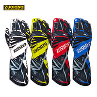 Kart long racing gloves outer seam design non-slip light full hand silicone wear-resistant