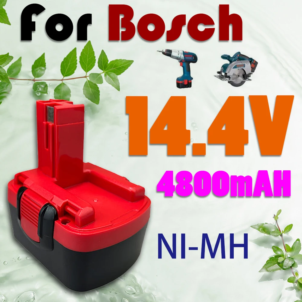 

9800mAh 6800mAh 4800mAh 14.4V Battery For BOSCH BAT038 BAT040 BAT140 BAT159 BAT041 GSR 2607335264 screwdriver battery