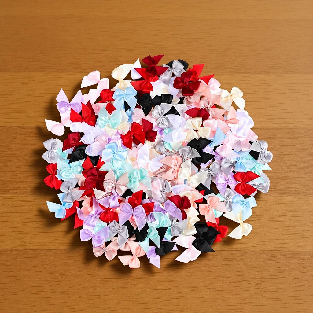 

180Pcs Mini Bow Knots for Scrapbooking Clothes Sewing Hair Accessories Small Satin Bows for Crafts Ribbon Bowknot