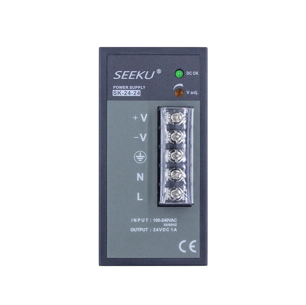 

Industrial AC to DC power SK-24-24 1a supply 24W DC24V din rail 24v power supply project use