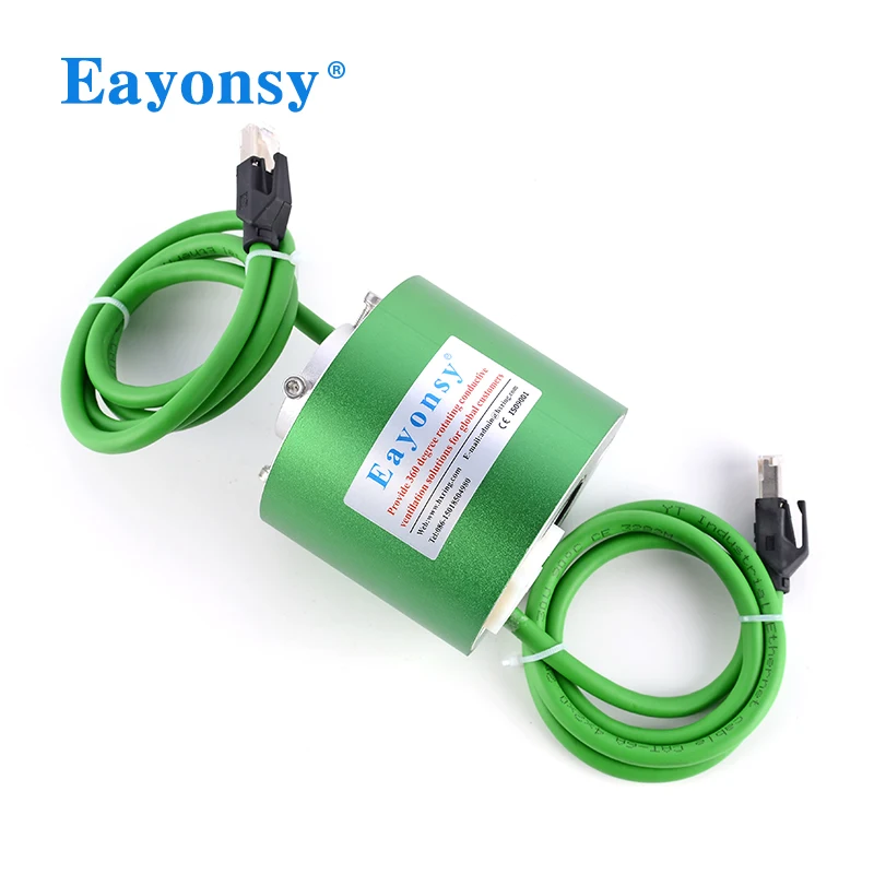 

Custom through hole signal slip ring, such as Ethernet, encoder, temperature sensing wire. Published standard items are in stock